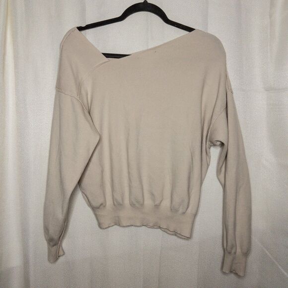 Line & Dot Women’s Neutral Off-Shoulder Sweater | Cream Size S - Picture 4 of 10